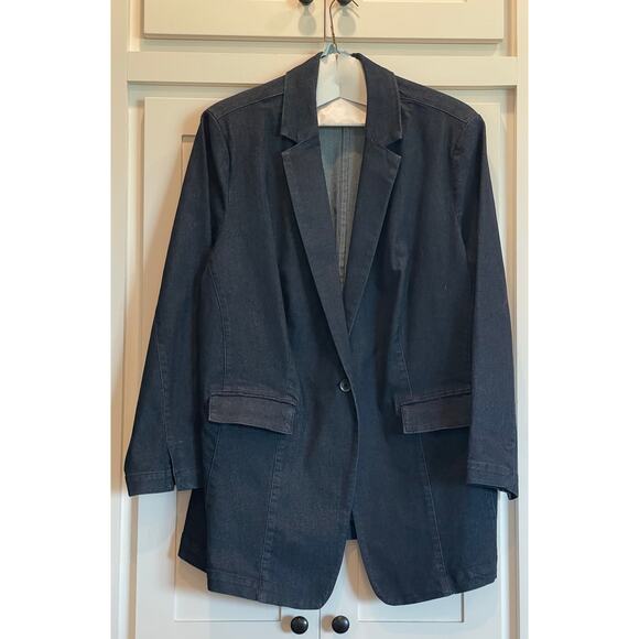 Denim 24/7 EUC Dark Denim Ladies Blazer 22W - Picture 1 of 12